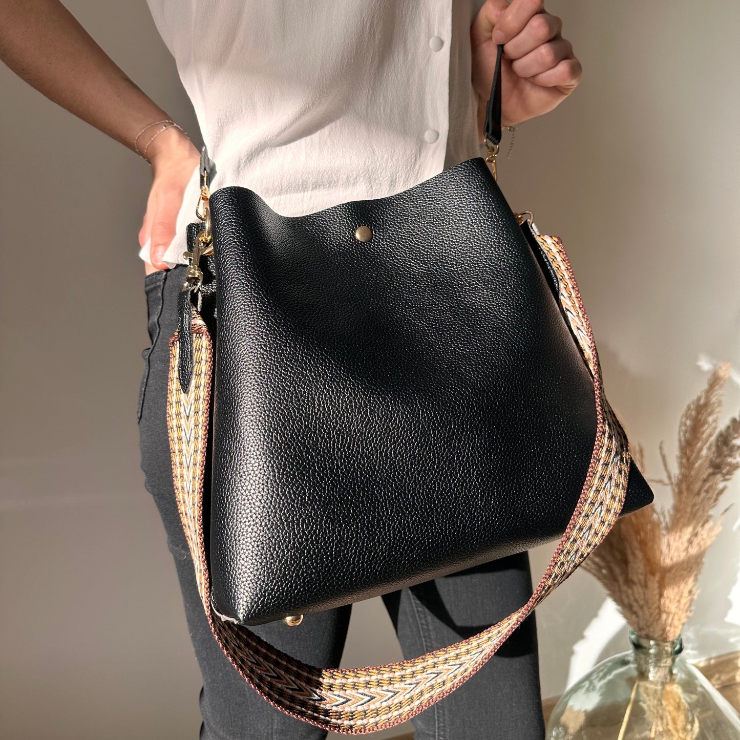Monalise | Crossbody Bucket Bag