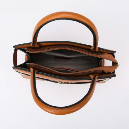 Polly | Stylish Retro Leather 3-Piece Leather Bag Set
