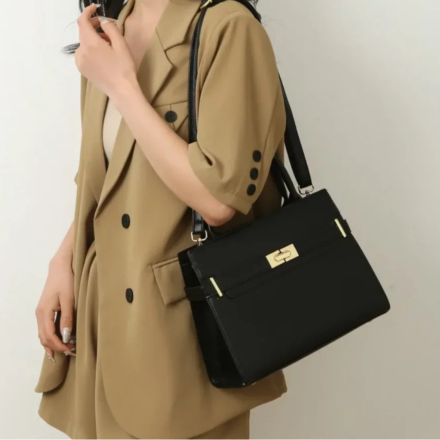 Polly | Stylish Retro Leather 3-Piece Leather Bag Set